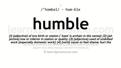 humble betekenis
